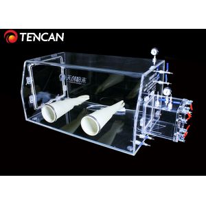 Laboratory Transparent Glove Box Water and Oxygen Removal 30mm Thickness