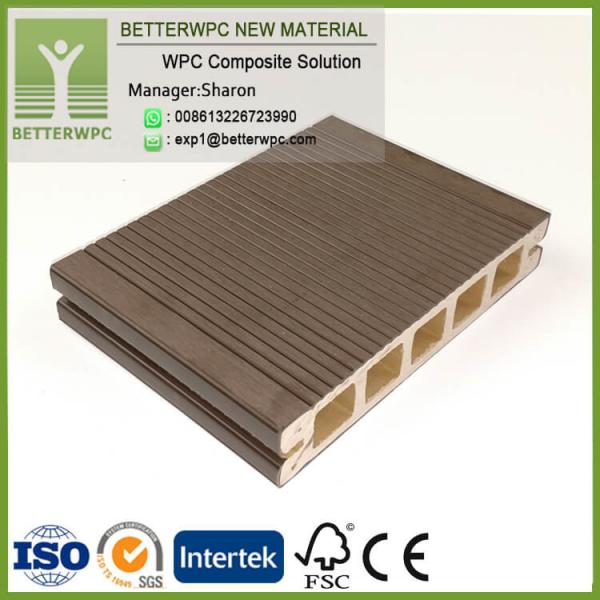 Quality Durable Exterior Patio Garden Composite Deck Cladding 3D Embossed Waterproof Wood Plastic WPC Flooring for sale