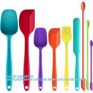 Wholesale Silicone Rubber Spatula Set, For Cooking &amp; Baking, Dishwasher Safe, 5pcs Spatula + 5pcs Measuring Spoon from china suppliers