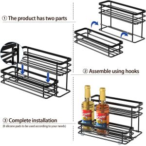 Function 2 Tier Coffee Syrup Stand Holder Rack for Coffee Bar Standard or