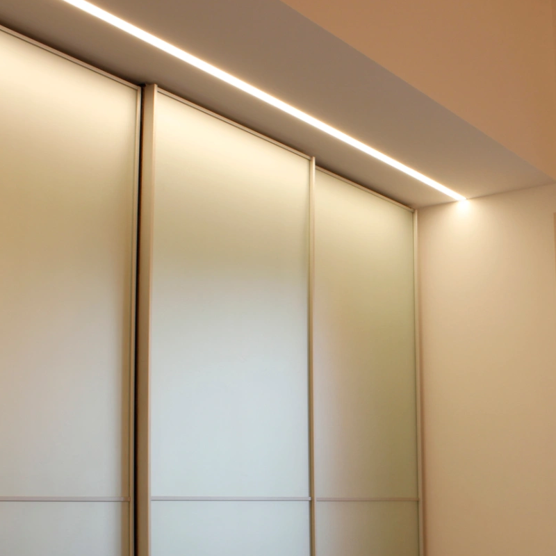 AL6063 T5 Alloy LED Strip Light Profile Sandblasting With PC Diffuser