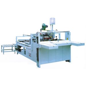 Double-Piece Carton Box Gluer, Automatic Feeding + Manual Folding + Automatic