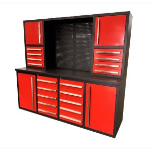 Wholesale 1.0-1.5mm Thickness Heavy Duty Red Stainless Steel Workbench Tool Cabinets for Workshop from china suppliers