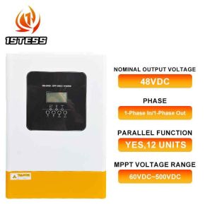 Hybrid Solar Inverter 5.5kW 48V Single Phase Pure Sine Wave with MPPT & WiFi