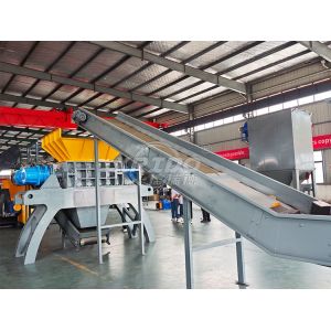 Automatic Single Shaft Plastic Shredder Crusher Combination Machine for