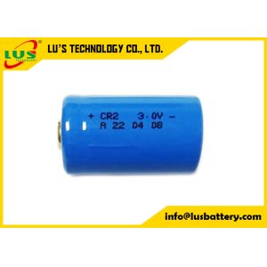 Cylindrical CR2 Lithium Manganese Dioxide Battery 3V Non Rechargeable