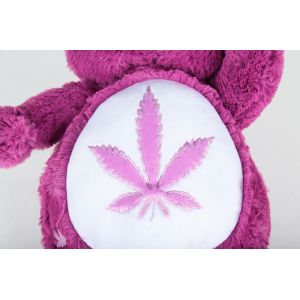 Purple Cute Bear Toy , PP Cotton Filling Bear Plush Doll Customized Design