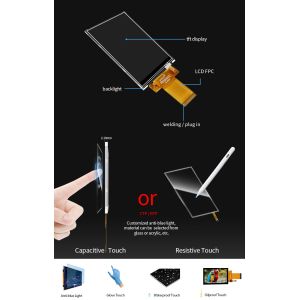 Polcd 3.5 inch MCU SPI interface ILI9488 TFT LCD Screen with Resistive Touch