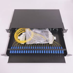 Wholesale 19 Inch Sliding Type Rack Mount Fiber Optic Patch Panel with SC LC FC ST Ports from china suppliers