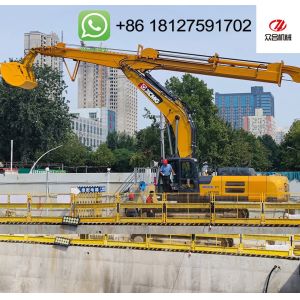 ZX330 Excavator Boom And Stick With 2 Cbm Clamshell Bucket