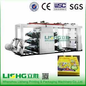 High speed stack type Flexographic Printing Machine for Both Side Roll paper,