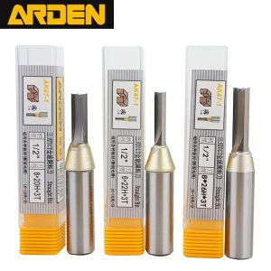 Arden 0124 TCT Straight Router Bit 3 Slot TCT Straight Groove Milling Cutter 1/2