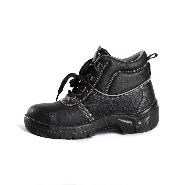 Brand SJ Comfortable Work Shoes with PU Sole and Embossed Cow Leather Upper OEM Safety Boots