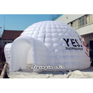 8m White Inflatable Dome Tent with Two Doors for Party, Wedding and Trade Show