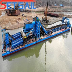 Multi Function Chain Bucket Sand Gold Dredger for River Mining and ISO . CE