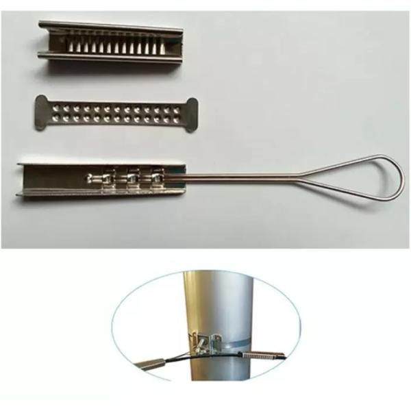 FTTH Cabling Accessory Cable Wire Clamp Stainless Steel Material
