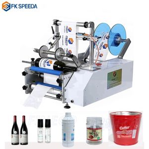 FK603 Model 25 bpm Semi-Automatic Wet Glue Labeling Machine for Glass/Plastic