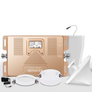 Black GSM Signal Booster 500sqm Dual Band Repeater 2100/1800MHZ Signal Extender