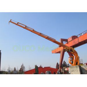 Impact Resistant Folding Boom Crane , Electrical Hydraulic Marine Crane