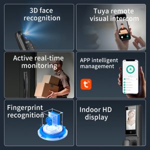S931Max 21 Languages 3D Face ID Smart Home Door lock Tuya Video Intercom