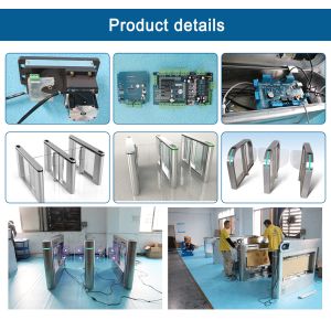 TCP IP Interface 600mm Land SS304 Flap Turnstile Gate