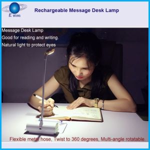 Battery Operated Modern Desk Lamp , LED Nightstand Lamp Rechargeable