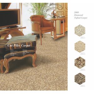 100% Nylon Household Anti-slip Shag Pile Carpet Quick-Drying For Bedroom