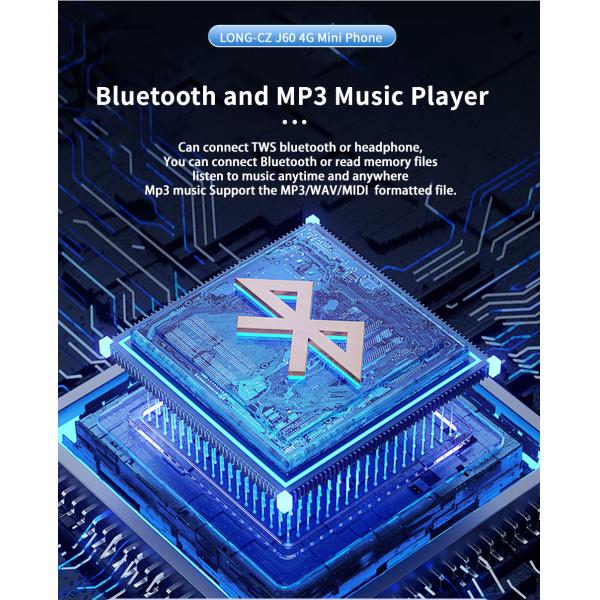 LONG-CZ J60 0.66" Mini Cellphone FM Wireless Bluetooth Handsfree Earphone Single SIM Card phone