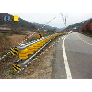 Anti Impact Rolling Guardrail Barrier Parking Lots / Curved Median Strip