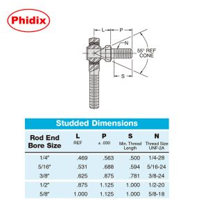 EM-M/EF-M Series Metric Rod Ends: PTFE-Lined, Corrosion-Resistant Heavy-Duty