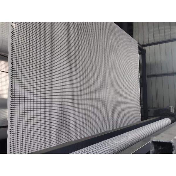 Geocomposite 100-100 KN/M Glass Fiber Grid Mesh Thermal Bonding 150g/sqm