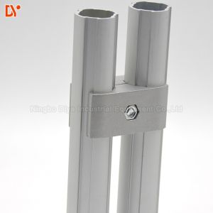 OD28mm Lean Aluminum Pipe Connector Parallel Holder Sand Blasting