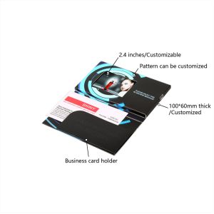 2.4 Inch LCD Video Business Cards Multipage Printing For promotion ROHS