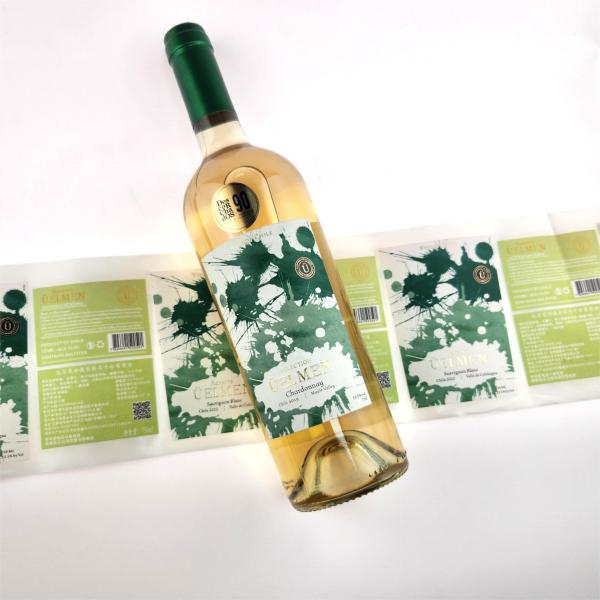 Oem Odm Self Adhesive Labels Embossed Tear Resistant Personalised Wine Bottles