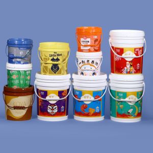 Wholesale Sale Food Grade 1L-20L Plastic Paint Bucket with Handle Sealing Lid and Customized Logo from china suppliers