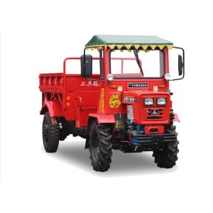 Easy To Drive Light Duty Tractor Dumper With Customized Cargo Box / Design