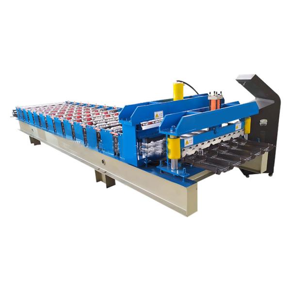1000mm width raw material Corrugated Metal Roofing Roll Forming Machine Full Automatic Plc Control