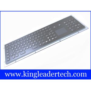 IP65 Rated Black Metal Keyboard With Touch Pad,Function Keys And Number Keypad