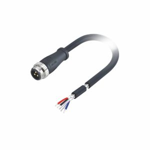 Double Ended M16 3 Pin Connector A Code 1m Unshielded PVC PUR Male To Female