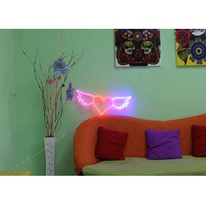 Red Neon Signs For Home , Remote Control Dimmable Custom Led Light Signs