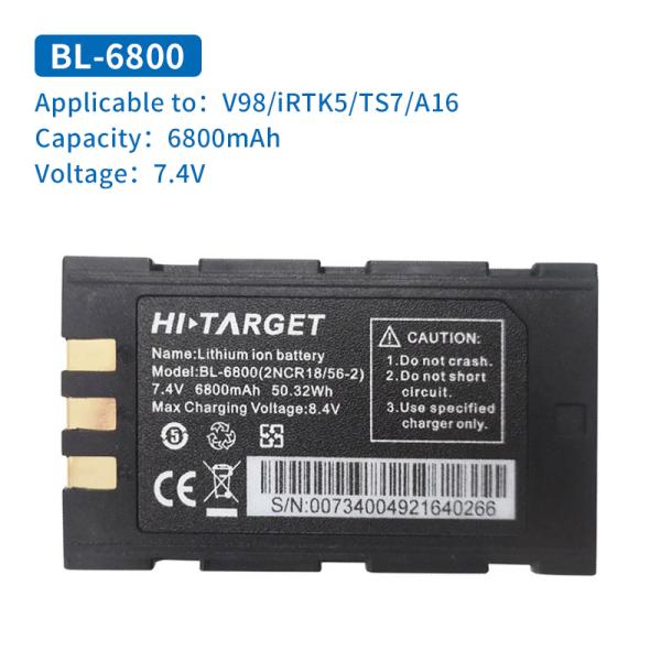 6800mAh BL-6800 Lithium Ion Battery For Hi-target V98 A16 TS7 IRTK5 Host Bag GPS RTK GNSS Battery 8.4V
