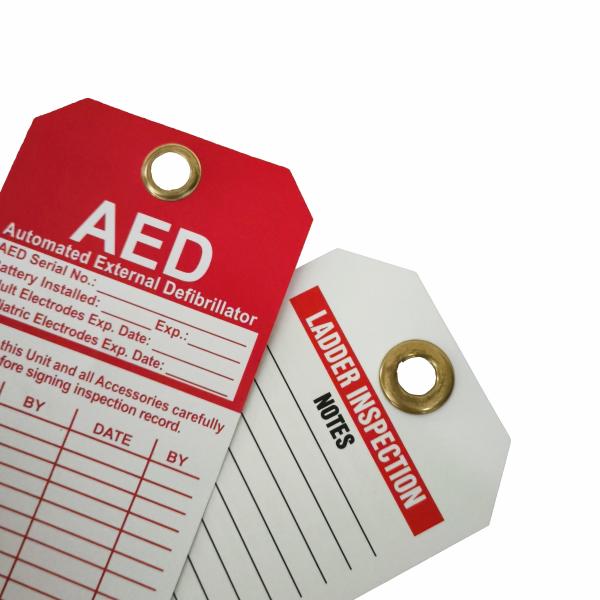 Customizable Durable Waterproof Plastic Safety Tag Warning Tag
