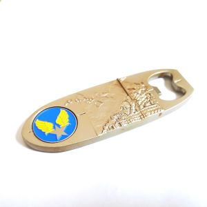 Wholesale 3D Air Force Metal Bottle Openers Diecasting 8mm Thick With Matte Nickel Finish from china suppliers