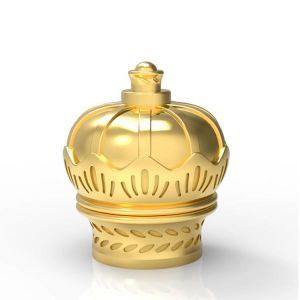 China Customzied Elegant Gold Zamak Metal Perfume Cap Zinc Alloy Perfume Bottle Tops on sale