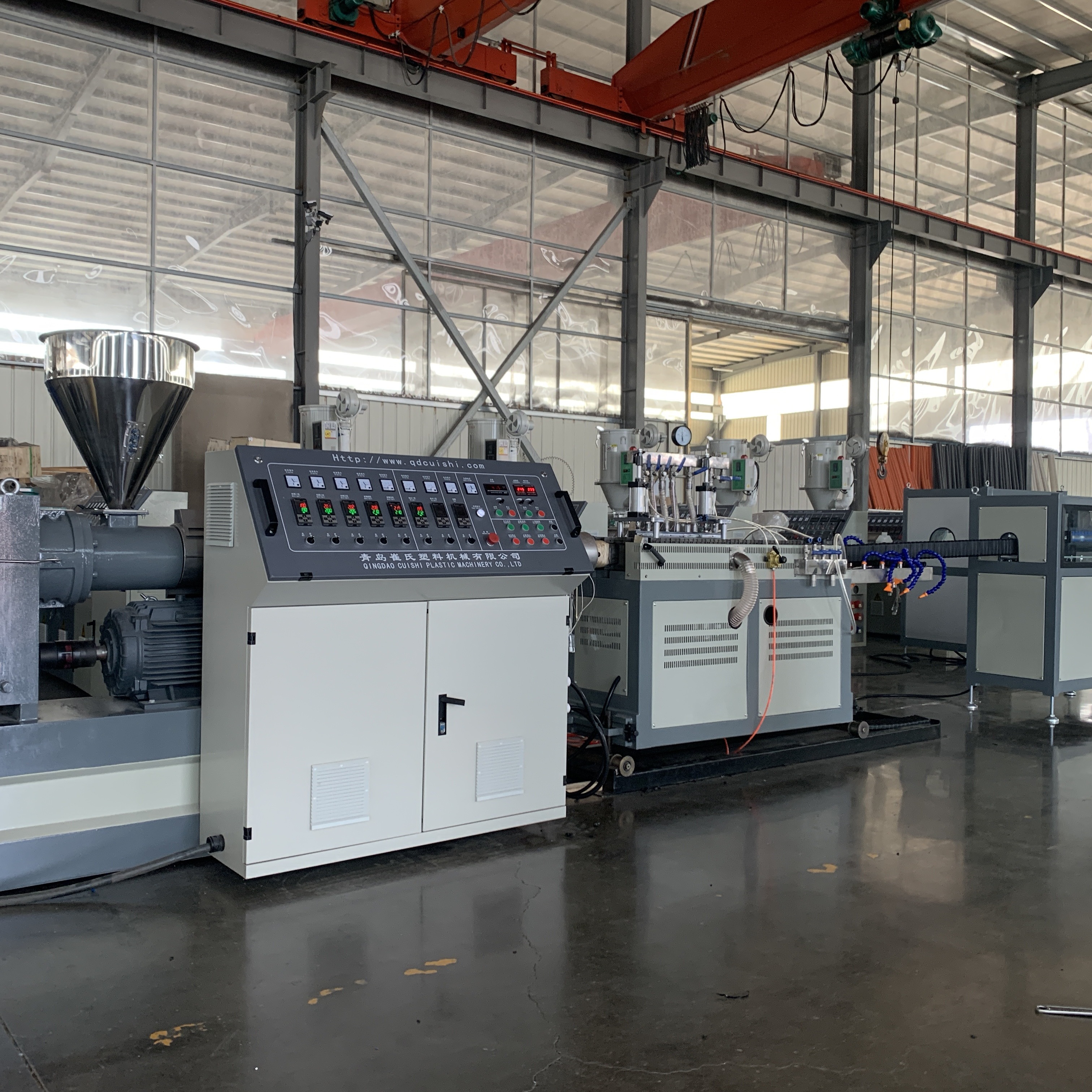 HDPE PP Prestressed Spiral Corrugated Pipe Making Machine Plastic Post Tension Duct Extrusion Line