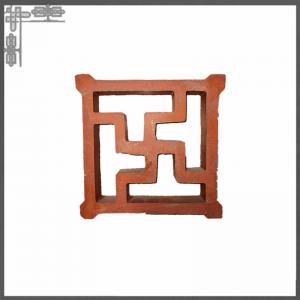 China Hollow Curved Wall Breeze Blocks Clay For Garden Decorative on sale