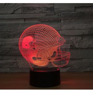 Motorcycle Helmet 7 Colors Change 3D LED Night Light with Remote Control Ideal