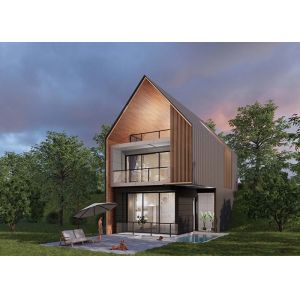 China AS/NZS/USA Standard Prefab Light Steel Frame House With Garden Terrace on sale