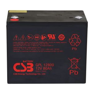 CSB Battery GPL12800 12V 80Ah Long Life Maintenance-Free Rechargeable VRLA CSB