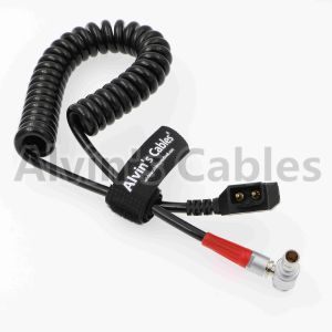 Zacuto Gratical Eye Viewfinder Power Coiled Cable Right Angle 2 Pin To D-Tap